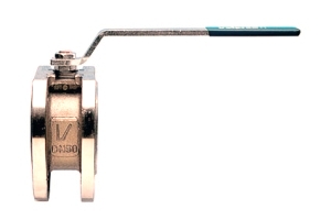 Valvola a sfera flangiata PN16 WAFER art. 720400 per utilizzo con solventi