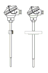 Termoresistenze in MgO per medie pressioni con inserto intercambiabile in classe A o B