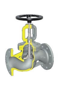 Valvola di intercettazione manuale a flusso avviato con tenuta a baderna fig. 153