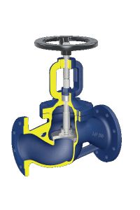 Valvola di intercettazione manuale a flusso avviato con tenuta a baderna fig. 150