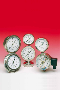 Manometro a molla tubolare mod 564 completamente INOX